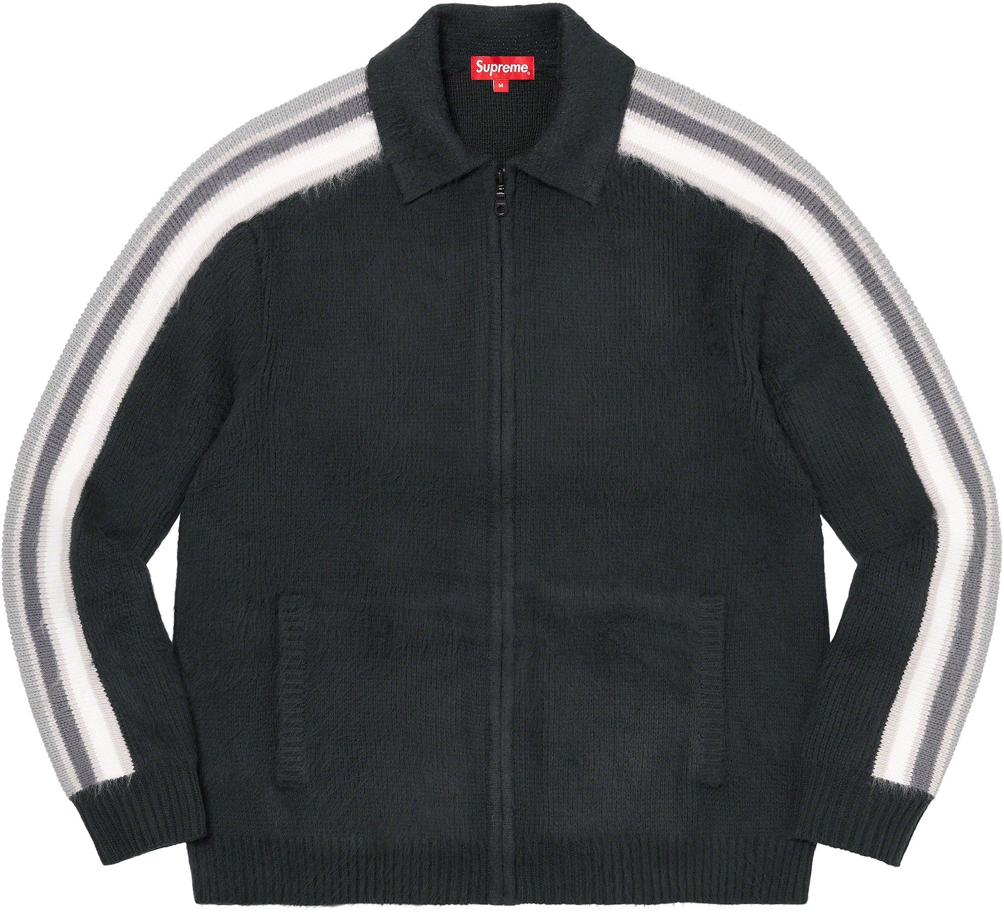 Sleeve Stripe Zip Up Sweater view 18